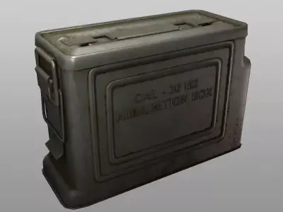 ammo box cal30 m2 Low-poly 3D model