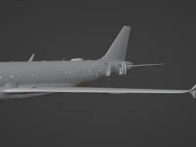 Airbus a320 cabin and cockpit 3D model