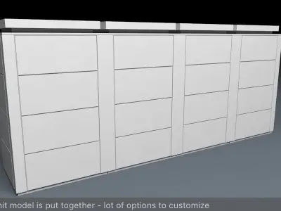 NAS Battery Modular Set Low-poly 3D model