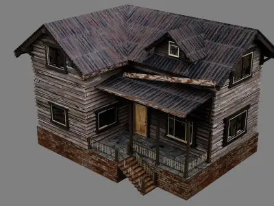 THE OLD HOUSE Free low-poly 3D model