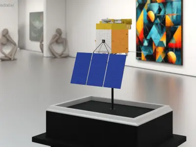 Satellite Spacecraft Display Case 3D model