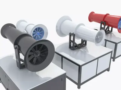 Industrial Fan 3D model 3