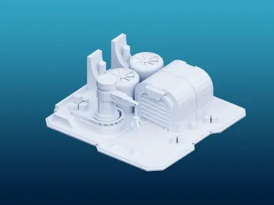 Construction yard Red Alert 2 Free 3D print model