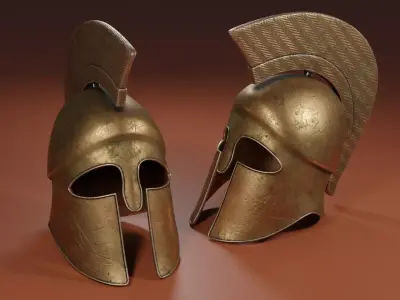 Greek Helmet 1 Free low-poly 3D model