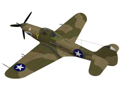 Bell P-400 Airacobra 3D model purchase
