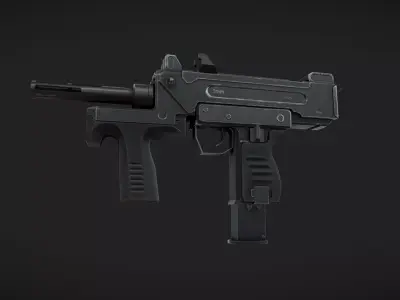 PM-9 Submachine Low-poly 3D model