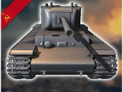 KV-4 Object 224 Dukhov - Soviet army WW2 Second World East front 3D print model purchase