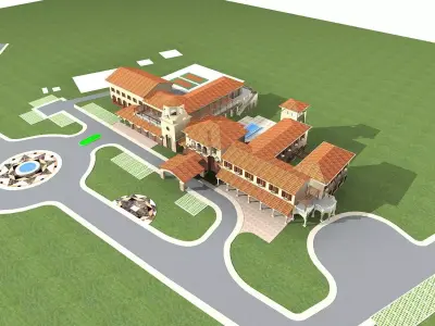 Hotel Building 3D model 102