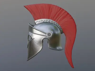 Spartan helmet Low-poly 3D model