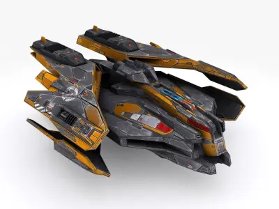 Free SF Fighter 3D model