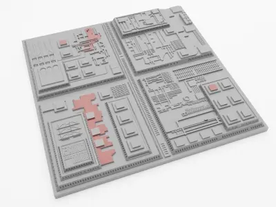 Death Star II Tile Type Q 3D print model
