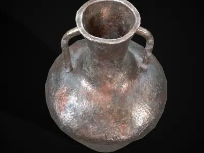 Metal Silverware Pitcher  Low-poly 3D model