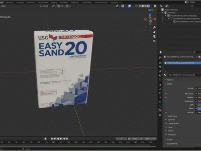 Sheetrock Joint Compound 18lb Low-poly 3D model