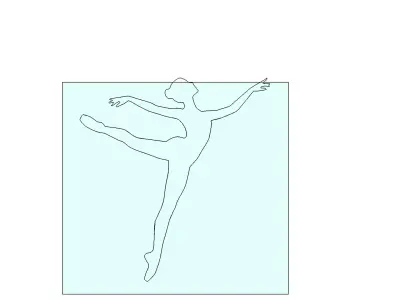 ElegantBallerinaSilhouetteMoldForCastingWallArt 3D model