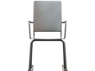 Industrial metal chair Low-poly 3D model