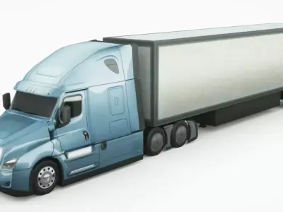 Freightliner eCascadia 2020 Low-poly 3D model