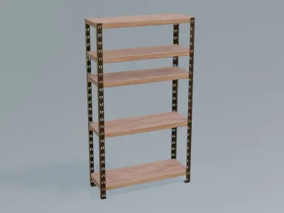 Furniture Shelving Units Industrial Low-poly 3D model