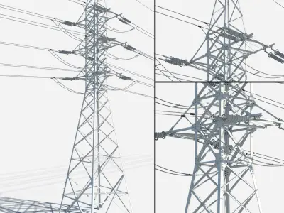 Electrical Power Line 3D model get