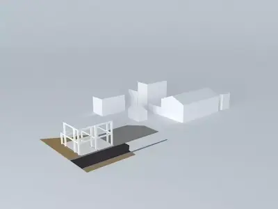 Architectural detail building with structure Free 3D model