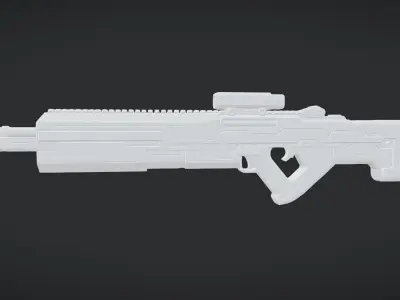 heavy assault rifles weapon bundle 3D model