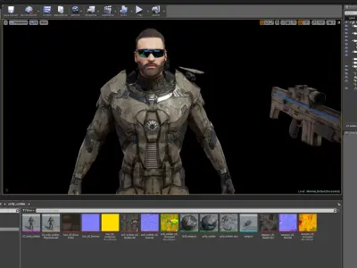Sci-Fi Soldier Unreal Unity 3D model