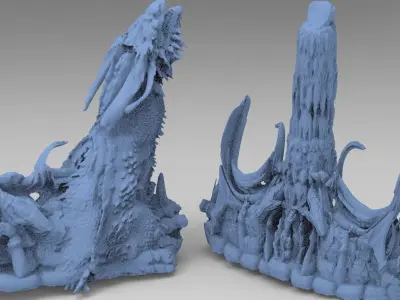 Dragon Stone Ruin Rock 2 models 3D model