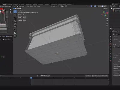High performance heavy duty DC battery for vehicle  Low-poly 3D model