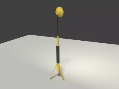 Low Poly Industrial Light Low-poly 3D model