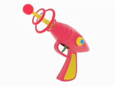Space gun Low-poly 3D model
