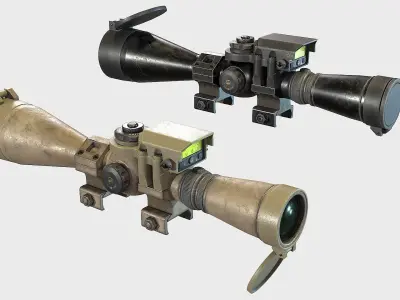 Optical Scope 101 Low-poly 3D model