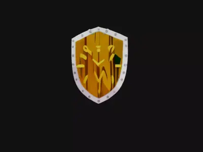 Shield 3D model 2