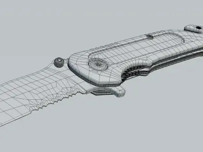 Knife Low-poly 3D model shop