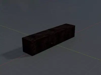 Rusty Cargo-Container 40ft Low-poly 3D model
