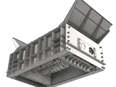 Toothed Roll Crusher Coal Processing Equipment 3D model