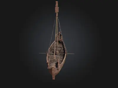 Medieval Cog Ship  Navigate the Tides of History 3D model