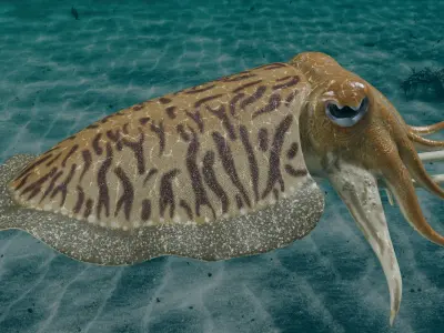 Cuttlefish rigged 3D model