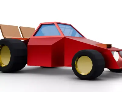 Race Car Low-poly Low-poly 3D model