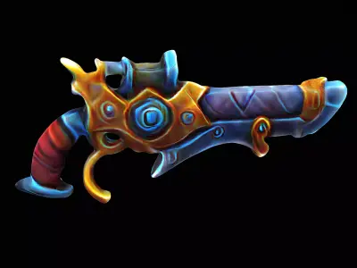 stylized gun 3D model