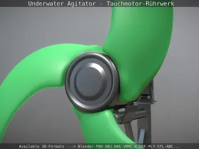 Underwater Agitator - Tauchmotor-Ruehrwerk 1 High-Poly Version  3D model