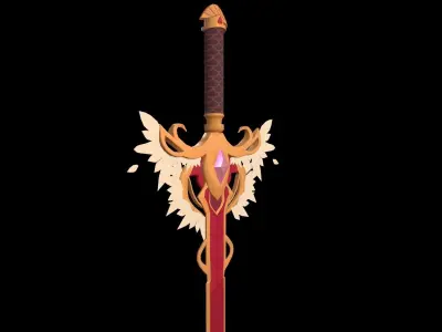 Free Sword Game Ready Free low-poly 3D model