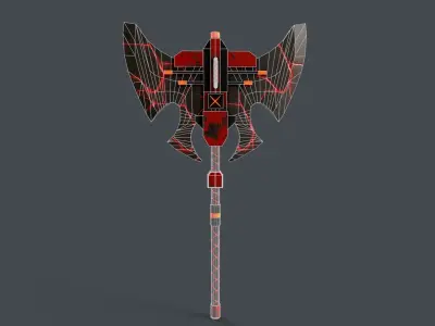 Sci-Fi Axe V4 - 03 Low-poly 3D model