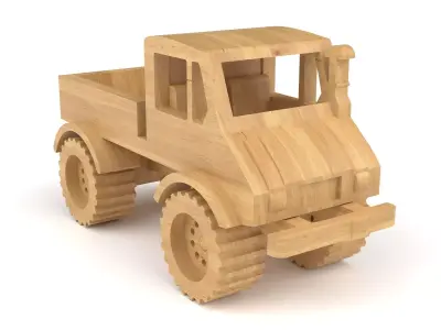 Wooden toy car 53 3D model