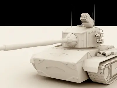 Tank vehicle military 3D model