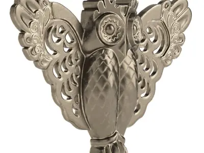 Decorative clock Owl Free 3D model