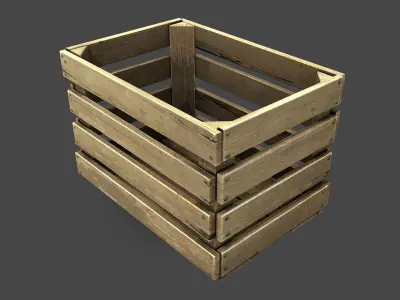 Old Crate Low-poly 3D model