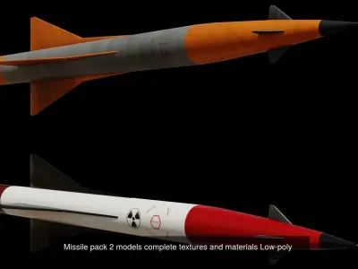 Rocket 3D models  3D Model Pack purchase