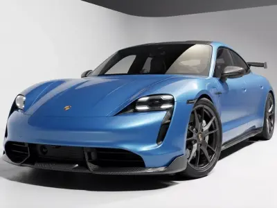 Porsche Taycan Turbo GT with Weissach Package Low-poly 3D model