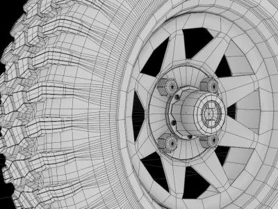 Off road wheel 3D model