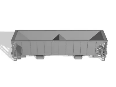 HO Greenville H-46A H-46 MOW Ballast Hopper Pack 3D print model