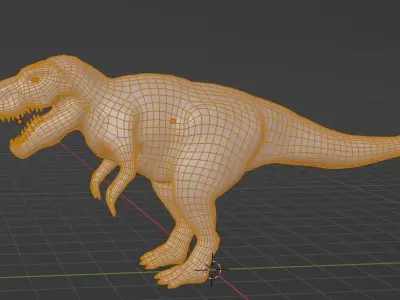 Tyrannosaurus rex Low Poly Textured and Rigged Low-poly 3D model